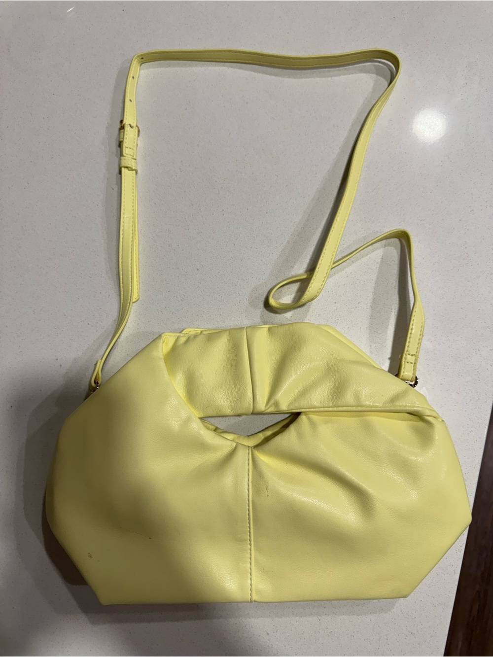 a new day Lemon Yellow Soft Crossbody Bag